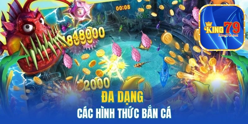 Đa dạng các hình thức cược bắn cá